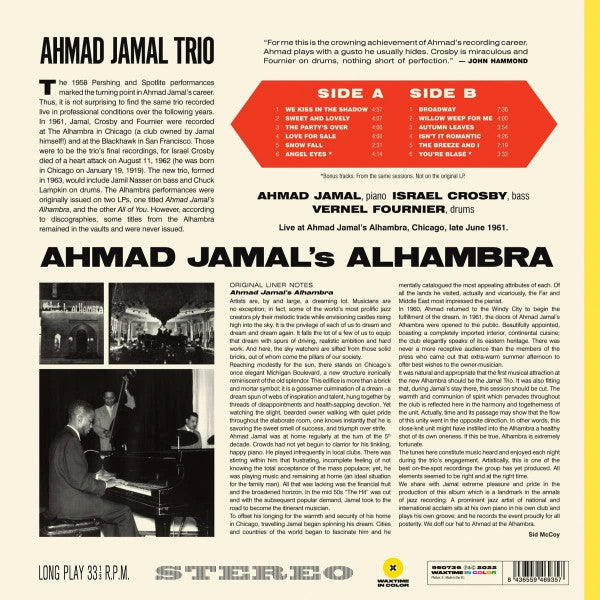 Ahmad Jamal : Ahmad Jamal's Alhambra (LP, Album, RE, Yel)