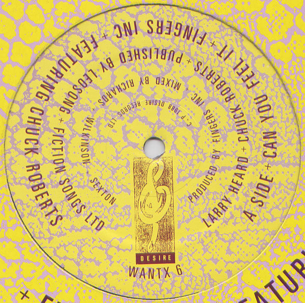Fingers Inc. Featuring Chuck Roberts : Can You Feel It (12")