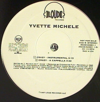 Yvette Michele - Crazy (12", Promo)