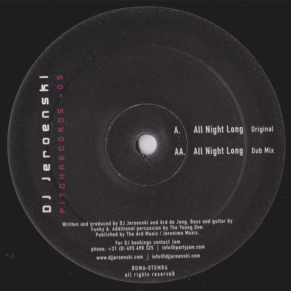 DJ Jeroenski - All Night Long (12")