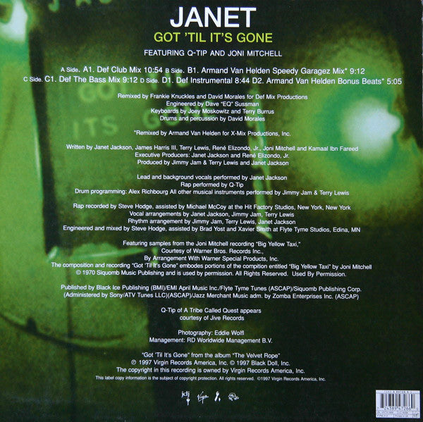 Janet* Featuring Q-Tip And Joni Mitchell - Got 'Til It's Gone (2x12", Single)