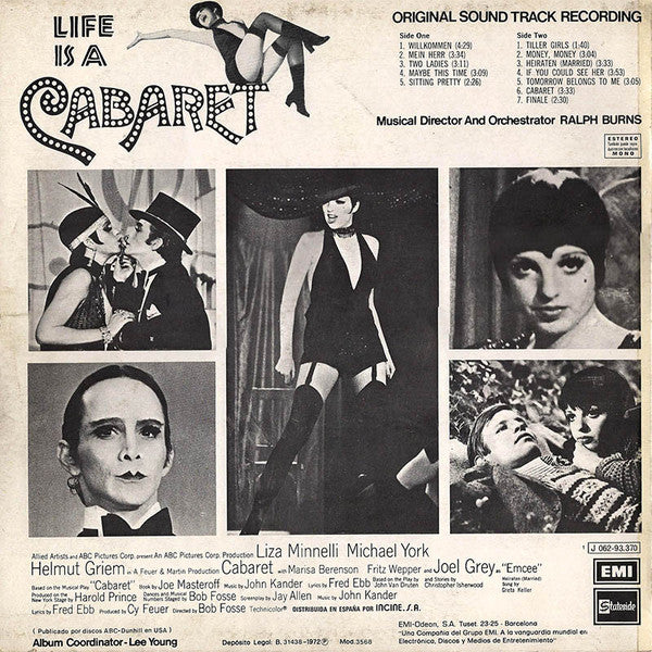 Ralph Burns : Cabaret - Original Soundtrack Recording (LP, Album)