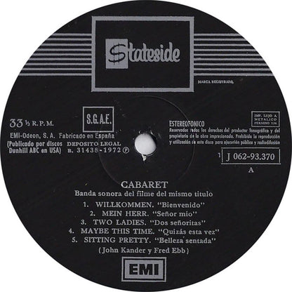Ralph Burns : Cabaret - Original Soundtrack Recording (LP, Album)
