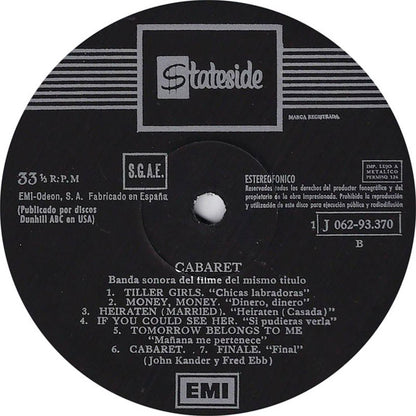 Ralph Burns : Cabaret - Original Soundtrack Recording (LP, Album)