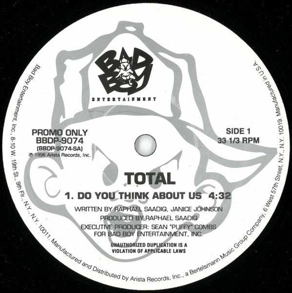 Total - Do You Think About Us (12", Single, Promo)