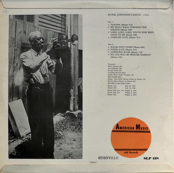 Bunk Johnson's Band* With George Lewis  - 1944 (LP, Comp)