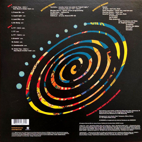 Butcher Brown Featuring Tennishu And R4ND4ZZO BIGB4ND : Triple Trey (LP, Blu + 7")