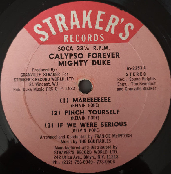 Mighty Duke : Calypso Forever (LP)