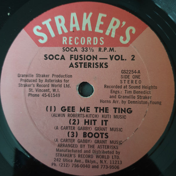 Asterisks : Soca Fusion Vol. 2 (LP, Album)