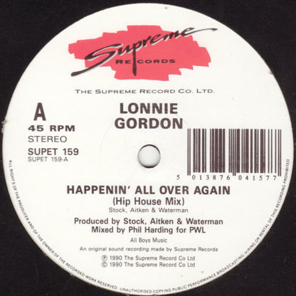 Lonnie Gordon - Happenin' All Over Again (12", Single)