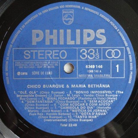 Chico Buarque & Maria Bethânia - Chico Buarque & Maria Bethânia Ao Vivo (LP, Album)