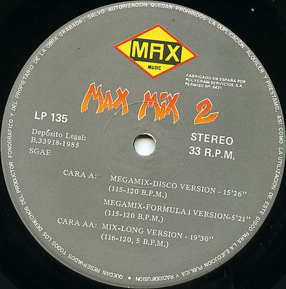 Mike Platinas & Javier Ussia : Max Mix 2 (LP, Mixed, Gat)