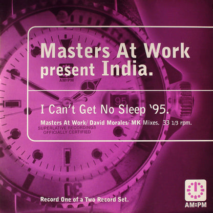 Masters At Work Present India - I Can't Get No Sleep '95 (Masters At Work / David Morales / MK Mixes) (12", 1 o)