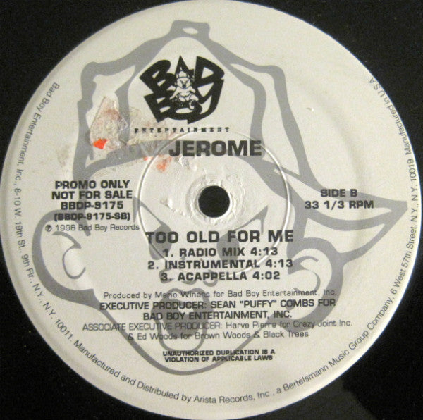 Jerome  - Too Old For Me (12", Promo)