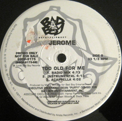 Jerome  - Too Old For Me (12", Promo)