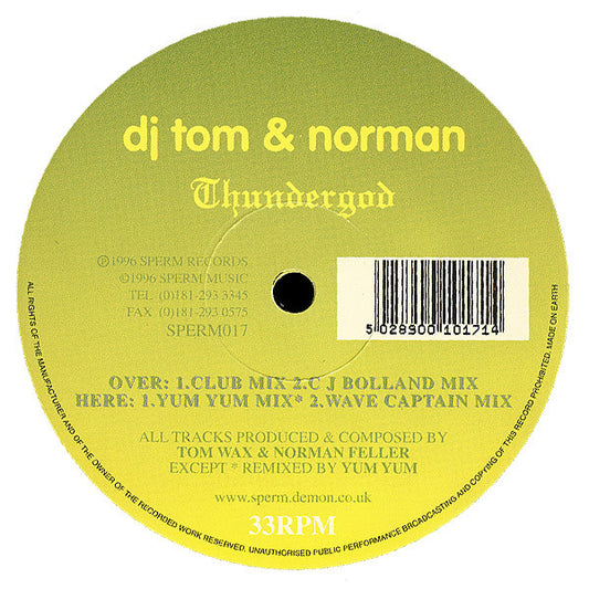 DJ Tom & Norman - Thundergod (12")