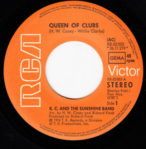KC & The Sunshine Band : Queen Of Clubs (7", Single)