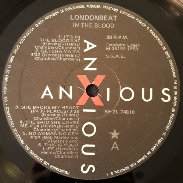Londonbeat : In The Blood (LP, Album)