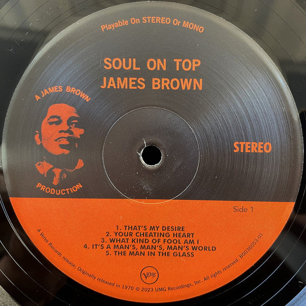 James Brown With Oliver Nelson Conducting Louie Bellson Orchestra - Soul On Top (LP, Album, RE, Gat)