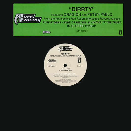 Ruff Ryders : Dirrty (12", Promo)