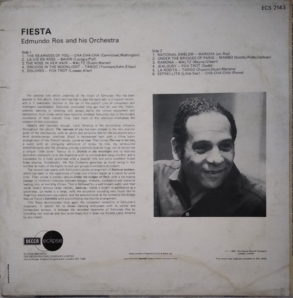 Edmundo Ros & His Orchestra - Fiesta (LP, Album, RE)