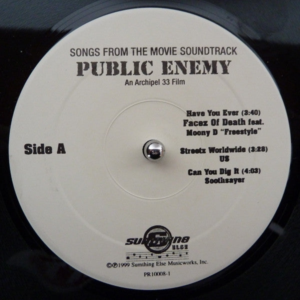 Various : Songs From The Movie Soundtrack Public Enemy (12", Promo, Cle)