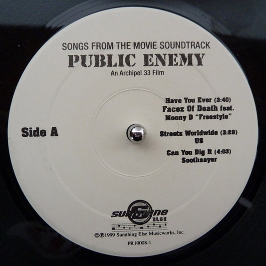 Various : Songs From The Movie Soundtrack Public Enemy (12", Promo, Cle)