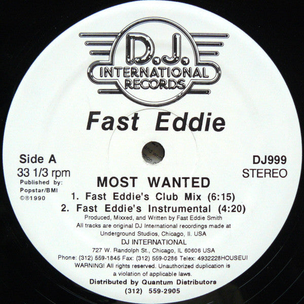 Fast Eddie* - Most Wanted (12")