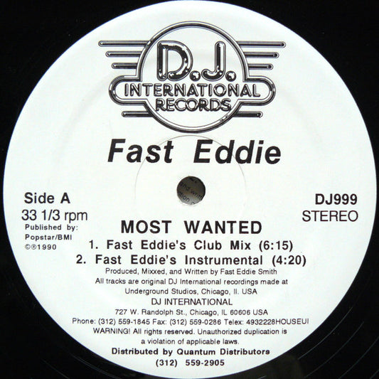 Fast Eddie* - Most Wanted (12")