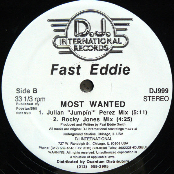 Fast Eddie* - Most Wanted (12")