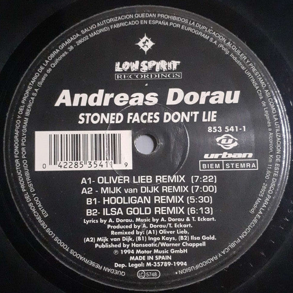 Andreas Dorau - Stoned Faces Don't Lie (Remixes) (12")