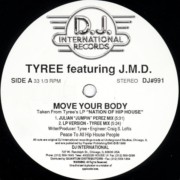 Tyree Cooper Featuring J.M.D. : Move Your Body (12")