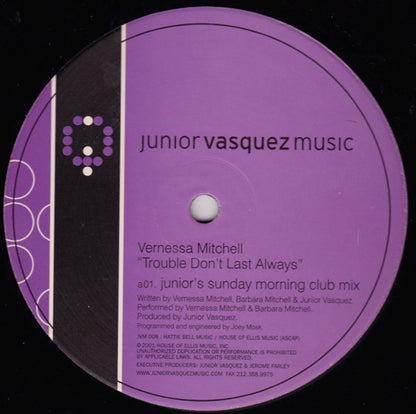 Vernessa Mitchell : Trouble Don't Last Always (12")