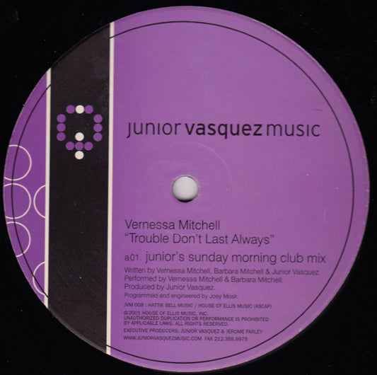 Vernessa Mitchell : Trouble Don't Last Always (12")
