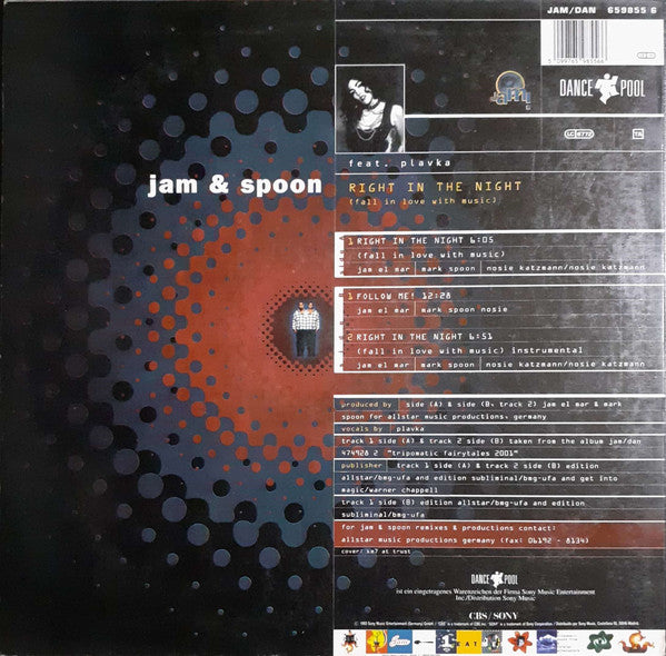 Jam & Spoon Feat. Plavka - Right In The Night (Fall In Love With Music) (12")
