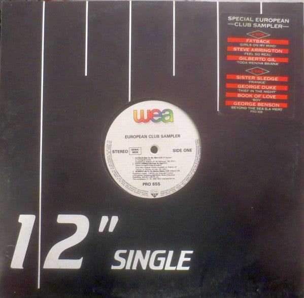 Various : European Club Sampler (LP, Comp, Promo)