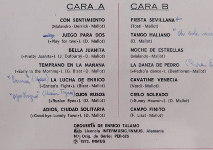 Orquesta De Enrico Talamo* - Tangos (LP, Comp)