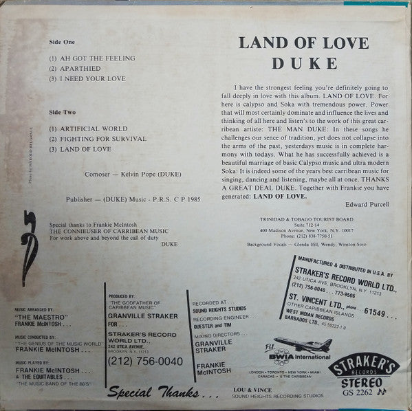 Duke* : Land Of Love (LP, Album)