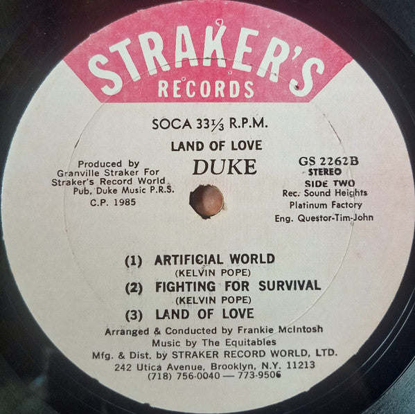 Duke* : Land Of Love (LP, Album)