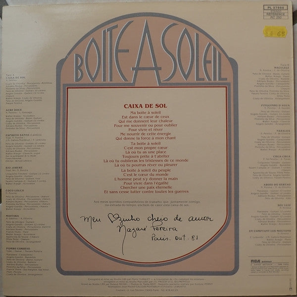 Nazaré Pereira - Boite A Soleil (LP)