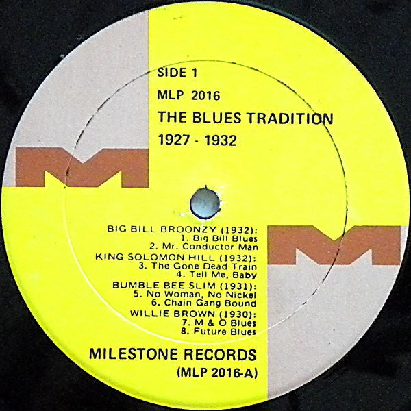 Various : The Blues Tradition (LP, Comp, Mono)