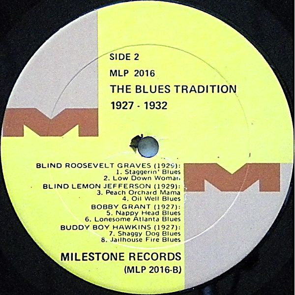 Various : The Blues Tradition (LP, Comp, Mono)