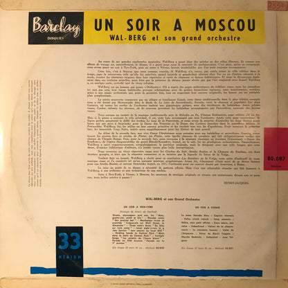 Wal-Berg Orchestra : Un Soir A Moscou (LP, Album)