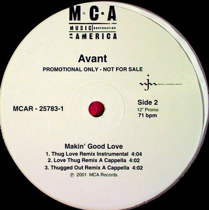 Avant Featuring Bone Thugs N' Harmony* - Makin' Good Love (Thug Love Remixxx) (12", Promo)