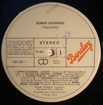 Toquinho - Sonho Dourado (LP, Album)