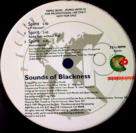 Sounds Of Blackness : Spirit (12", Promo)
