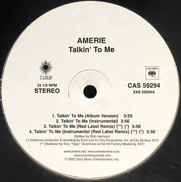 Amerie - Talkin' To Me (12", Single)