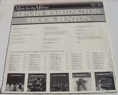 Dinah Washington And Brook Benton - The Two Of Us (LP, RE)