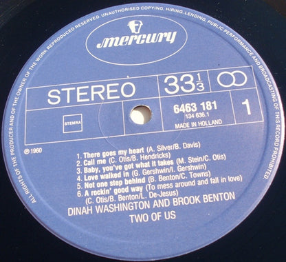 Dinah Washington And Brook Benton - The Two Of Us (LP, RE)