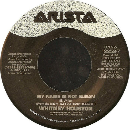 Whitney Houston : My Name Is Not Susan (7")